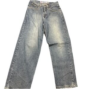 Vintage Y2K Anchor Blue BIG BAGGY Denim Jeans Mens Size 30x30 Wide Leg